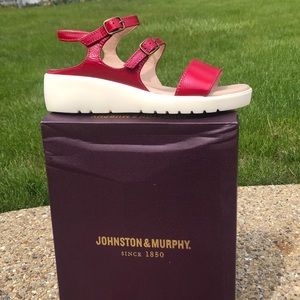 SOLD -NIB Johnston & Murphy Red  Camilla Sandal 7.5